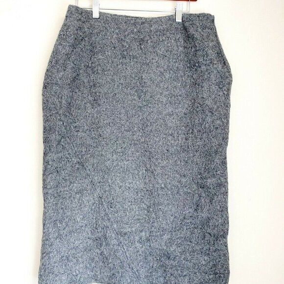 Nina Ricci Women's Size 44 US12 Large Gray Skirt Alpaca A-Line Silk Lined Mini - Picture 1 of 10